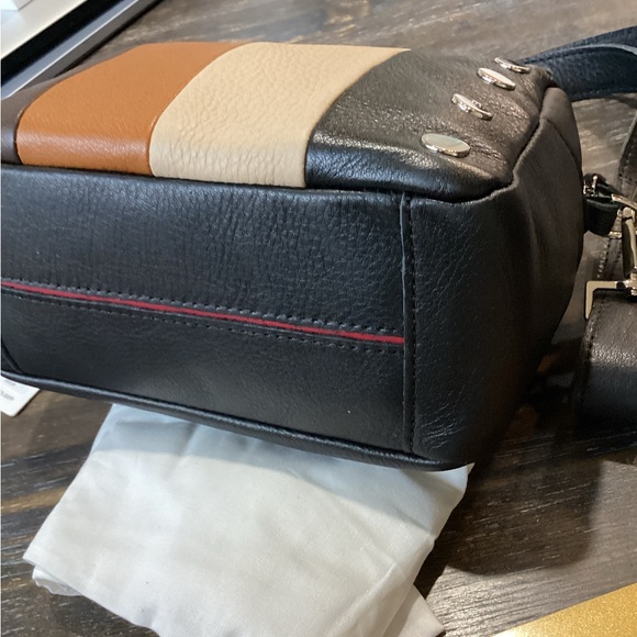 Hammitt Evan Small Black Beige and Brown Leather Crossbody - Picture 12 of 15